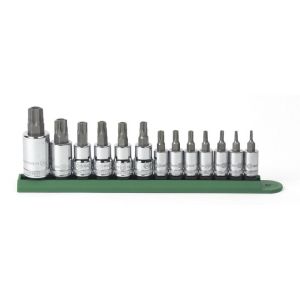Gearwrench 13PC 1/4", 3/8" & 1/2" DR Tamper Proof Torx Bit Socket Set 80725