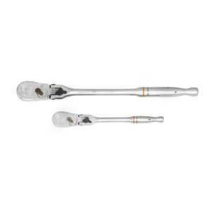 Gearwrench 2PC 1/4" & 3/8" DR Locking Flex Head Teardrop Ratchet Set 81274T
