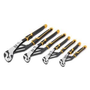 Gearwrench 4PC PitBull Auto-Bite Tongue & Groove Dual Material Pliers 82594C