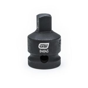 GearWrench 84643 Male Impact Adapter 1/2” Drive 1/2” Female x 3/8” 