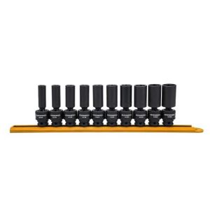 Gearwrench 10PC 3/8" DR Metric Deep Universal Impact Socket Set 84924N