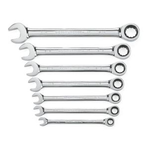 GearWrench 7 Pc. 72-Tooth 12 Point Ratcheting Combination SAE Wrench Set 9317