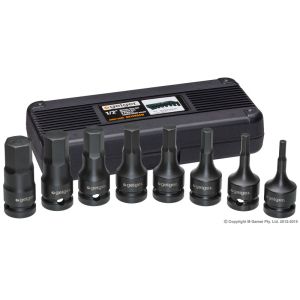 Geiger 1/2" Drive Imperial Hex Bit Set GX12HBSI