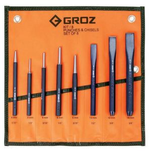 Groz Punch & Cold Chisel Set 8 Pce GZ-33000
