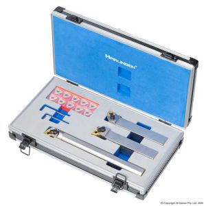 Harlingen 3PC 20mm Indexable Nickel Plated Negative Rake Lathe Tool Set H-212-13-S02