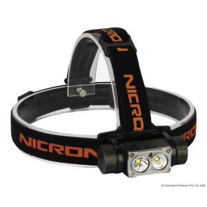 Nicron Twin-Beam Rechargeable Headlamp H35