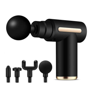 Professional Electric Massage Gun 6 Speed Black W/4 Heads EMG-BLK