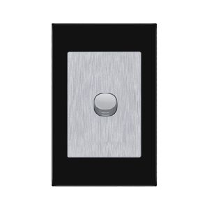 CLSOL 10A 250V Black Glass 1 Gang 2 Way Wall Switch HES-DG05K-S01BK