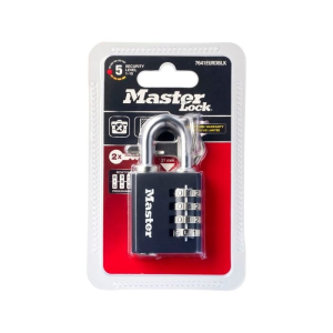 Masterlock 40mm Combination & Key Padlock 7641EURDBLKAU