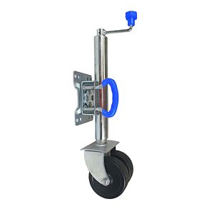 AutoKing Jockey Wheel Swivel Bracket & 6" Twin Solid Rubber Tyres 340kg JW6TWIN