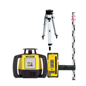 Leica Rugby 620 Laser Level Combo Kit with Rod-Eye 120 Receiver Alkaline Aluminium Tripod and Staff LG6011152KIT