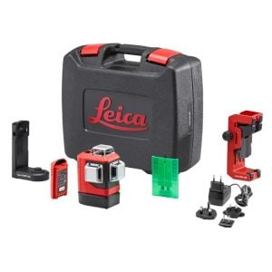 Leica Lino L6G-1 3x360 Green Beam Laser Level with Li-Ion Battery Wall Mount and Rugged Case LG912971