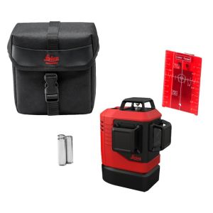 Leica Lino L6Rs-1 3x360 Red Beam Laser Level with Alkaline Batteries and Soft Case LG918976