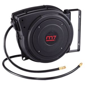M7 AIR HOSE REEL, WALL MOUNT CASE, 10MM ID X 15MM OD PU HOSE, 15M M7-SA3315
