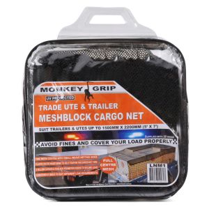 Monkey Grip LNM1 Cargo Net Mesh Block Size 1 1500 x 2200mm Ute & Trailer LNM1