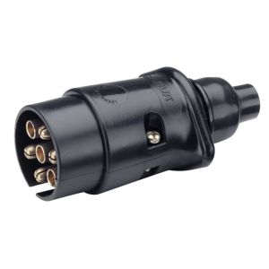 NARVA 82181BL Trailer Connector Socket 7 Pin Large Round Plastic Plug 82181BL