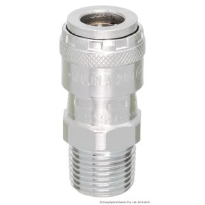 Nitto Kohki 1/2" Male Thread to One Touch Coupling Socket NC20040SM