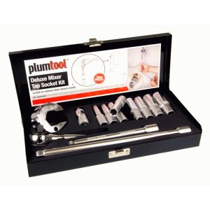 Plumtool Mixer Tap Socket Set Deluxe With Palm Wrench PTMT487