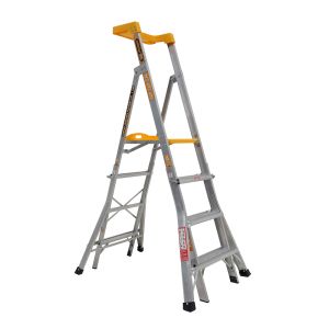 Gorilla 1.15m-1.75M 150KG Adjustable Aluminium Platform Ladder RPL0406-I