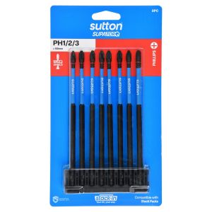 Sutton SupaTorq Phillips Screwdriver Bit Set x 150mm 8 Piece S200S08G