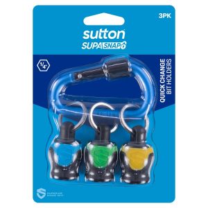 Sutton 3Pk S239 SupaSnap Quick Change Blue/Green/Yellow Bit Holder S239H03A