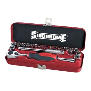 Sidchrome 23PC 1/4" DR Socket Set Metric/AF SCMT12110