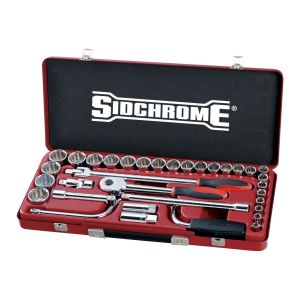 Sidchrome 33PC 1/2" DR Socket Set Metric SCMT14210