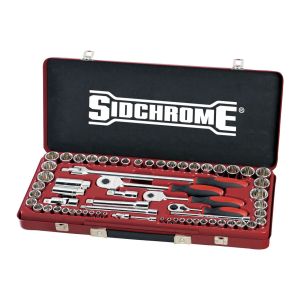 Sidchrome 64PC 1/4, 3/8 & 1/2" DR Socket Set Metric/AF SCMT19120