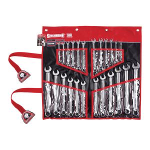 Sidchrome SCMT22104 Spanner Set Ring & Open End Metric/AF 24Piece