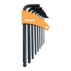 Sidchrome 9PC Long Ball End Metric Hex Key Set SCMT29530