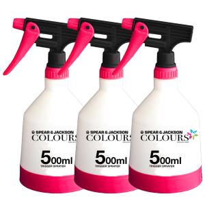 Spear & Jackson 500ML Colours Trigger Spray 3 Pack SJ-CTSP