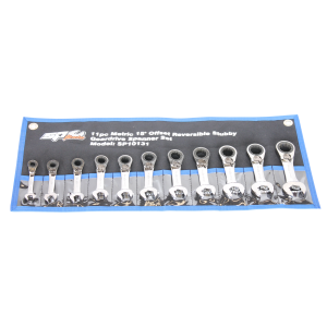 SP Tools 11PC Metric ROE Stubby Reversible Geardrive Spanner Set SP10131