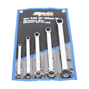 SP Tools 5PC SAE 40 Degree Offset Ring Spanner Set SP10185