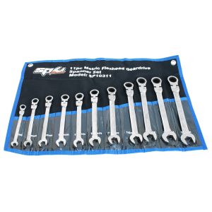 SP Tools 11PC Ratcheting Flexhead Metric Gear Drive Spanner Set SP10311