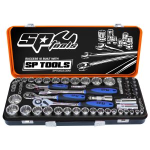 SP Tools 59pc Professional Metric/SAE Socket Kit SP20280