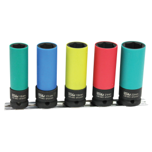 SP Tools 5PC 1/2"DR Wheel Nut Impact Socket Rail SP20390