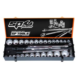 SP Tools 32PC 3/4"DR 12PT Metric/SAE Socket Set SP20400