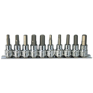 SP Tools 10PC 3/8"DR Metric/SAE Inhex Socket Rail SP20541