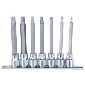 SP Tools 7Pc 3/8" Dr 100Mm Spline Bit Socket Rail SP20544
