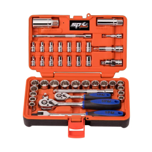 SP Tools 42PC 1/4" & 3/8" DR Metric/SAE Socket Set SP20601