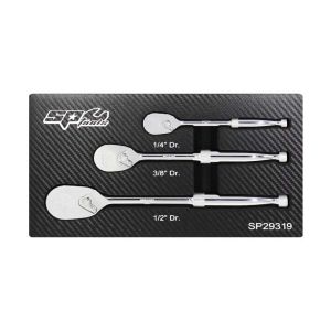 SP Tools 3PC 1/4", 3/8" & 1/2"Dr Sealed Head Multi-Drive Ratchet Set SP29319