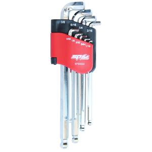SP Tools 9PC SAE Stubby Colour Coded Ball Drive Hex Key Set SP34532