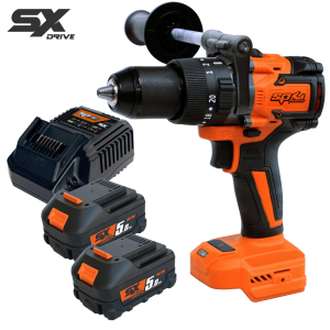 SP Tools 2X5.0AH 18V 1/2" Brushless Hammer Drill Driver Kit SP83244