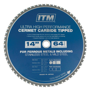 ITM 350MM 64T Cermet Carbide Metal Cutting Blade SSBL350-CERMET64