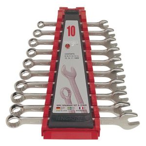 Teng 10PC 8MM-19MM Metric Combination Spanner Set W/Holder TE-6510A