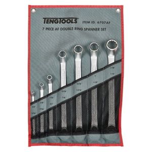 Teng 7PC 1/4"-1-1/4" AF Double Ring Spanner Set TE-6707AF