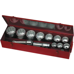 TENG 15PCE 1" DR. 12 Point Metric Regular Socket Set TE-M1115MM