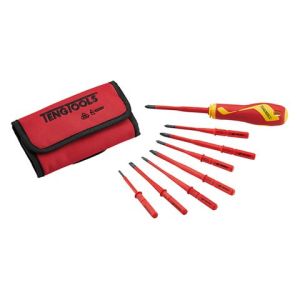 Teng 9PC 1000V Insulated Interchangeable Blade Screwdriver Set W/Wallet TE-MDV909N