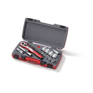 TENG 21PCE 1/2" DR. Metric Regular Socket Set 12PNT TE-T1221