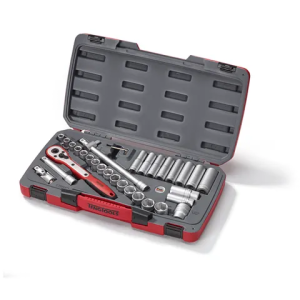 TENG 34PCE 1/2" DR. 6 Point Metric Regular/Deep Socket Set TE-T1234